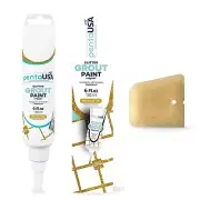 Fast Drying Grout Paint, Shiny Gold Glitter Grout Tube Kit 6 Fl Oz