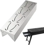 Stainless Steel BBQ Cooking Box - Smoker Accessory - 30 x 8 x 6 cm - Practical Hinged Lid - Maximum Production for Charcoal, Hob