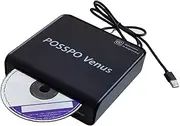 POSSPO Venus CD DVD Player for Car with USB Port, Portable External CD Player for Car with Wired Apple CarPaly