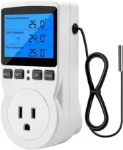 Plug in Digital Thermostat Temperature Controller Electric Digital Thermostat...