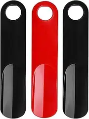 [Aestustheri] 3PCS Long Shoe Horn - Durable shoehorn long handle with hanging hole - These shoe horns are perfect for men, women, seniors and kids, ensuring easy and comfortable use, Black, 20x4.6x2cm