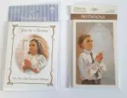 First Holy Communion Invitations Girl & Boy 8 Cards w/Envelopes 2 Packs Unopened