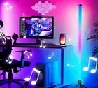 360° RGB LED Floor Corner Lamp Wall Light Stand Game Bar Living Room with Remote
