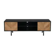 Chrovern TV Entertainment Unit 140CM Wide TV Cabinet Bedroom Living Room