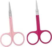 2pcs Beauty Nail Scissors Beauty Scissors Mustache Trimming Shears Mustache Trimming Scissors Facial Hair Scissors Eyebrow Razor Eyebrow Scissors Tip Scissors Stainless Steel