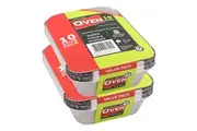 20PK Lemon & Lime Disposable BBQ Foil Container Dish Food Tray Baking w Lid