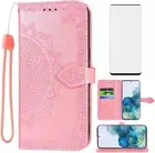 Samsung Galaxy S20 5G UW 6.2" Tempered Glass Screen Protector Flip Wallet Case