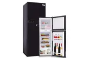 GECKO 142L Upright Portable Fridge / Freezer, 12V/24V for Motorhome and Caravan, Black