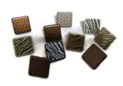 Winter Geometric Mix Square Brads Paper Fasteners Set