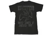 Led Zeppelin Unisex Adult USA 77 T-Shirt (Black) - UTRO2301