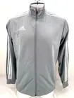 NEW Adidas Tiro 19 Training 3-stipe Track Jacket Full Zip Grey LS Men's M