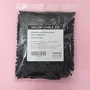 YAMXIN 1000pcs Small Zip Ties Black, 4 inch /100mm, Self-Locking Nylon Plastic Cable Ties, Mini Zip Ties for Wires Cord Cable Management