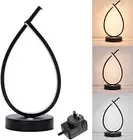 LED Modern Table lamp 3 Colors and Timed Water Ring Bedside Lamp Touch Dimmabl