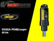 DIGGA PD40 AUGER DRIVE - 100 mm Square Shaft, EXCAVATOR, SKID STEER, LOADER, BOB