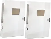 WEKAMOS 2Pcs File Storage Boxes Lightweight Document Organizers for Office Use and Stable Storage Container File Box to Keep Your Desktop Neat and Tidy