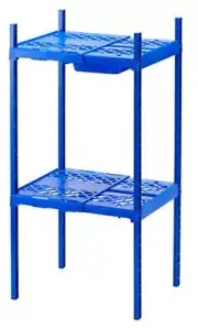 LockerMate Blue Double Shelf Adjustable Width and Height to Fit Most School L...