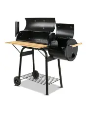 Grillz 2-in-1 Offset BBQ Smoker Black