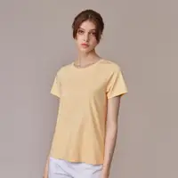 在飛比找PChome24h購物優惠-GIORDANO 女裝SORONA涼感素色T恤-45 金秋黃
