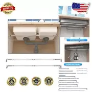 Stainless Steel Undermount Sink Repair Brackets - Space-Saving 20”-55” Support