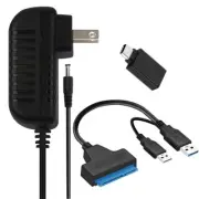 Long Lifespan Standard Durable Extra USB 3.0 to SATA Adapter With Power Cable US