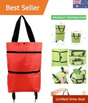 Durable Foldable Trolley Bag - Lightweight & Stylish for Effortless Shopping