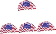 [SAFIGLE] 4pcs Adjustable Helmet Inner Caps for Cycling Running Hiking Elastic Helmet Hat Flag Pattern for Comfort