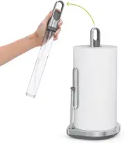 Simplehuman Standing Paper Towel Holder with Spray Pump, Brushed Stainless Steel