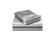 Dreamz Silky Satin Quilt Cover Set Bedspread Pillowcases Summer King Single Grey
