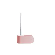 Household Toilet Brush with Base Wall-mounted Self-adhesive Wc Soft Hard Fur Brush Detergent Holder Toilet Cleaning Tools Kit