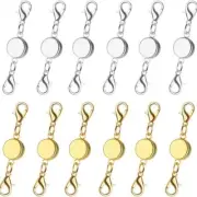Flat circular necklace with closed magnetic clasp connected to lobster clasp