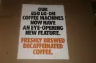 VINTAGE COFFEE MACHINE 850 LG-DH UNCREASED ORIGINAL SALES AD FLYER-L@@K!