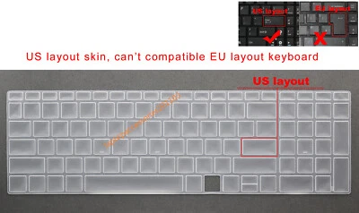 US Keyboard Skin Cover for HP Envy 15-ed 15m-ed 15-ee 15m-ee 17-cg 17m-cg 17-ch