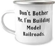 Inappropriate Model Railroads 12oz Camper Mug, Don't Bother Me, I'm Building Model Railroads, Unique For Friends From Friends, Model railroad kits, Model railroad tracks, Model railroad accessories,