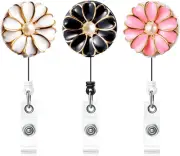 Qinsuee Retractable Badge Holder with Alligator Clip, 24 Inch Retractable Cord,