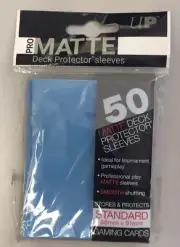 ULTRA PRO Deck Protector Sleeves Pro Matte Non-Glare Light Blue Standard 50ct 66