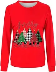 [Generic] Family Feeling Pajamas Boys Shorts Matching Family Pullover Sets Merry Christmas Y'all Print Crew Neck Pullover for Mom Family Feeling Christmas Pajamas Matching