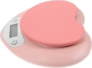 Cabilock 1Pc Pink Electronic Kitchen Scale Precision Measuring Scale for Baking Cooking Meal Prep Touch Button Unique Heart Shape Capacity