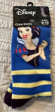 DISNEY SNOW WHITE CREW SOCKS NEW FITS SIZE 9-13 SEVEN DWARFS