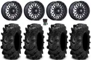 MSA Clubber 14" Wheels Black DDT 28" Cryptid Tires Can-Am Renegade Outlander
