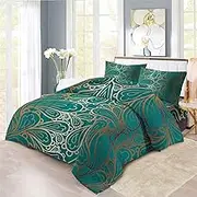 XIICOO Peacock Bedding Set - Bohemian Pattern Animal Comforter Set | 1 Comforter + 2 Pillowshams (3Pcs) or Sheet (4Pcs) (A, Queen-3PCS)