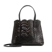 [AlaÏA] AlaÏA-Black Calf Leather Mina 25 Bag-Donna OS OS