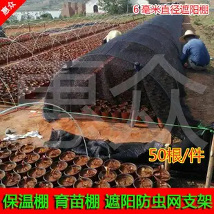 辰-玻璃纖維大小拱棚育苗棚遮陽防蟲網多肉支架骨架