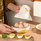 Plastic Microwave Egg Steamer Four Grid Steamer Box Breakfast