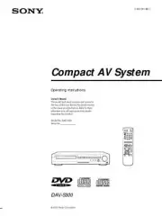 Sony DAV-S300 Home Theater System Owners Manual