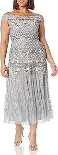 [Adrianna Papell] Women's Beaded Long Dress
