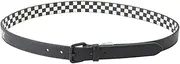 Jack Bunny(ジャックバニー) 262-5182402 Women's Belt (Checkered Pattern, Thin Width) / Golf, Synthetic Leather