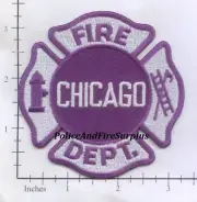 Illinois - Chicago IL Fire Dept Patch v7 - Purple - CHARITY FUND RAISER !