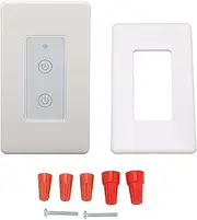Smart Wall Switch 2 Gang Touch Glass Panel Support Voice Control Wireless Light Switch AC100‑240V Home Automation Wall Switch