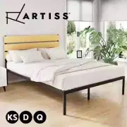 Artiss Bed Frame Metal Bed Base Double Queen King Single Size Platform Black