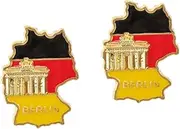 [OATIPHO] Germany Flag Brooch Flag Brooch Clip Flag Lapel Pin Brooch Pin Patriotic Pin Patriotic Brooch Clip Patriotic Lapel Pin Flag Pin Flags Hat Pin for Men Patriotic Jewelry Alloy